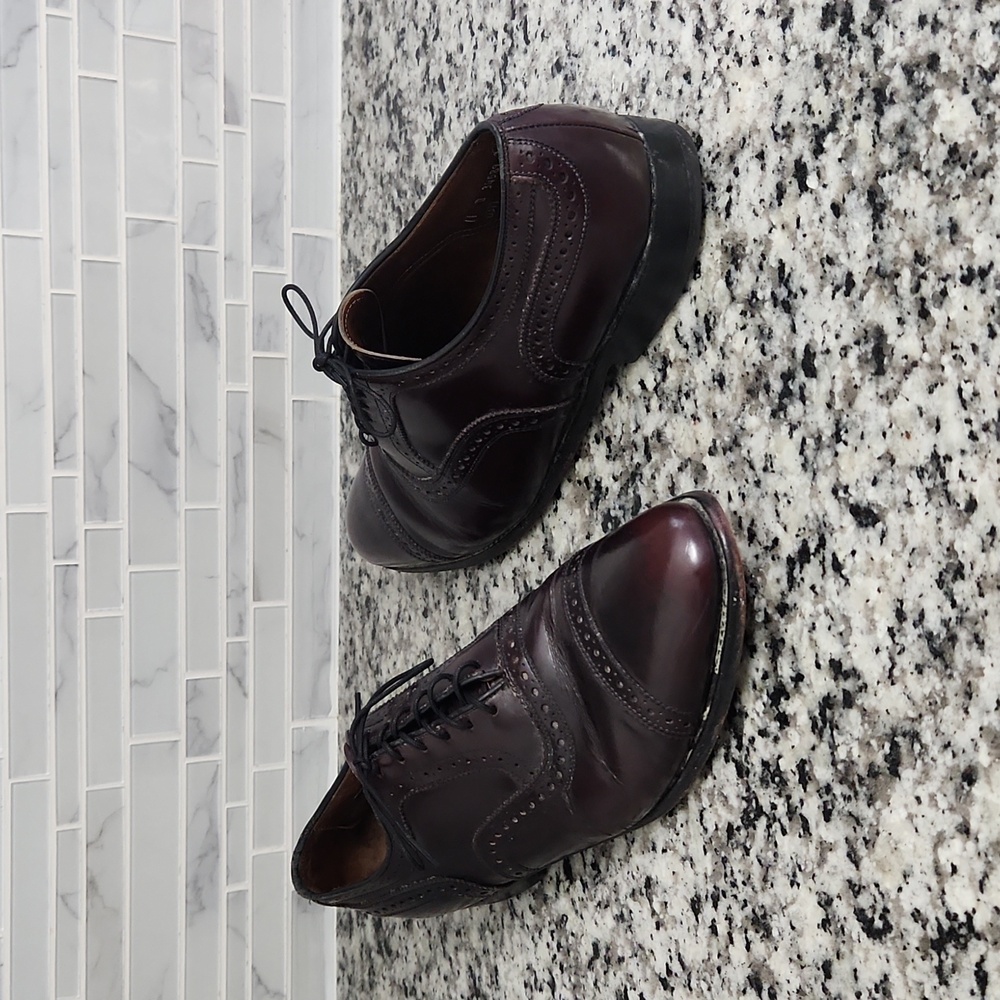 Burgundy Allen Edmonds Cap Toe Oxford Dress Shoes sz 11 D mahogany maroon